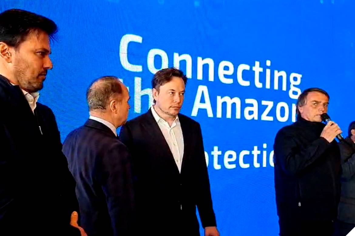 Bolsonaro se encontra com empresário Elon Musk em São Paulo