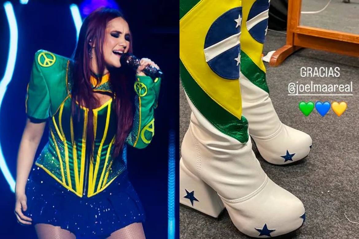 Dulce María usa botas presenteada por Joelma para encerrar turnê do RBD no Brasil