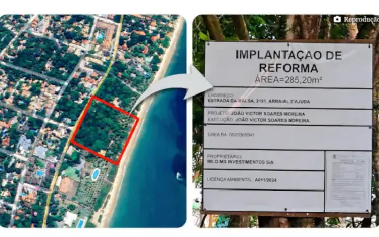 Família Vorcaro, do Banco Master, faz obra irregular em beach club pé na areia na Bahia