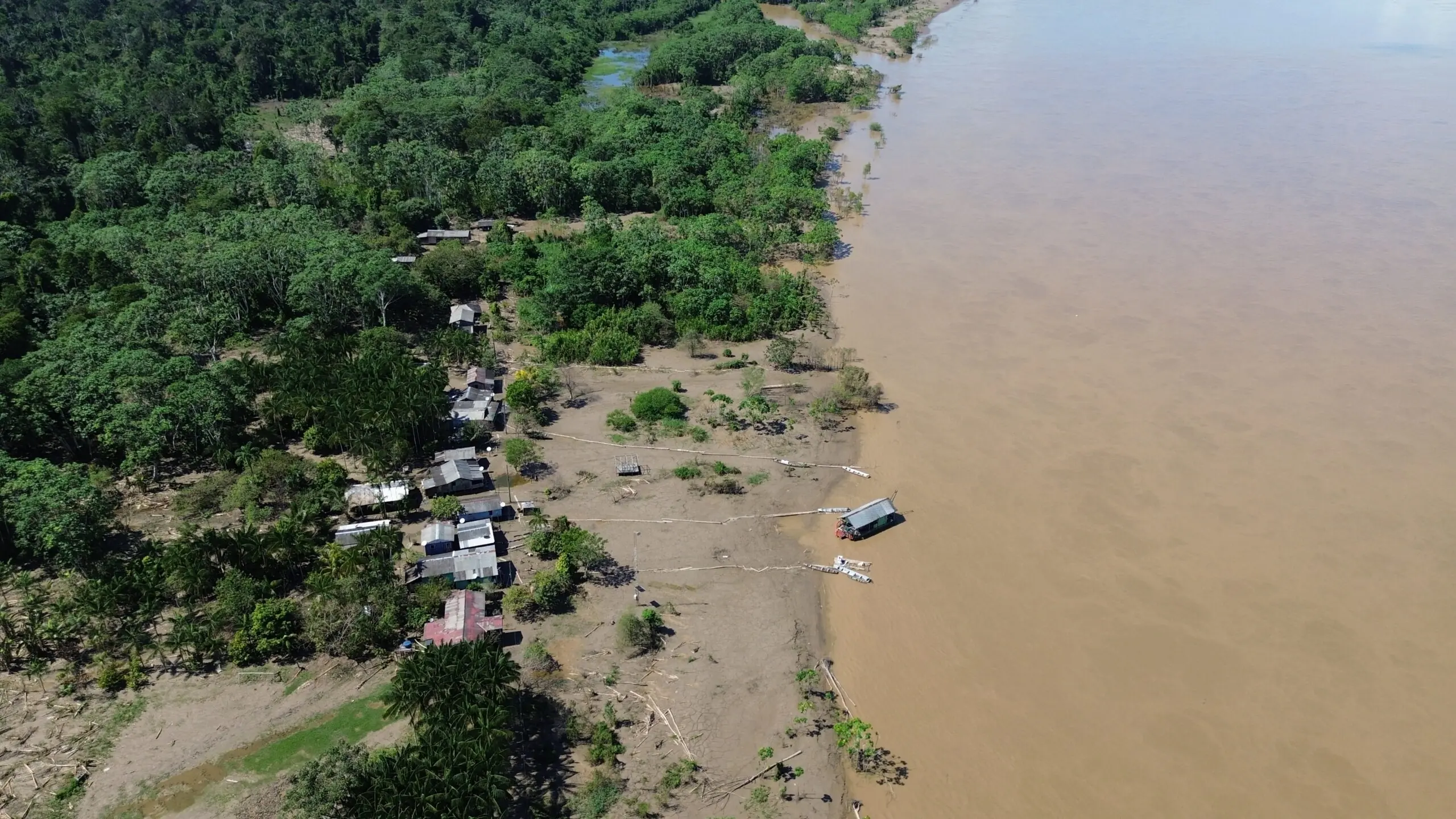 A comunidade de Paraíso Grande também foi coberta pelo estudo de 2023, que avaliou os estoques pesqueiros do rio Madeira. Foto: Karla Mendes/Mongabay.