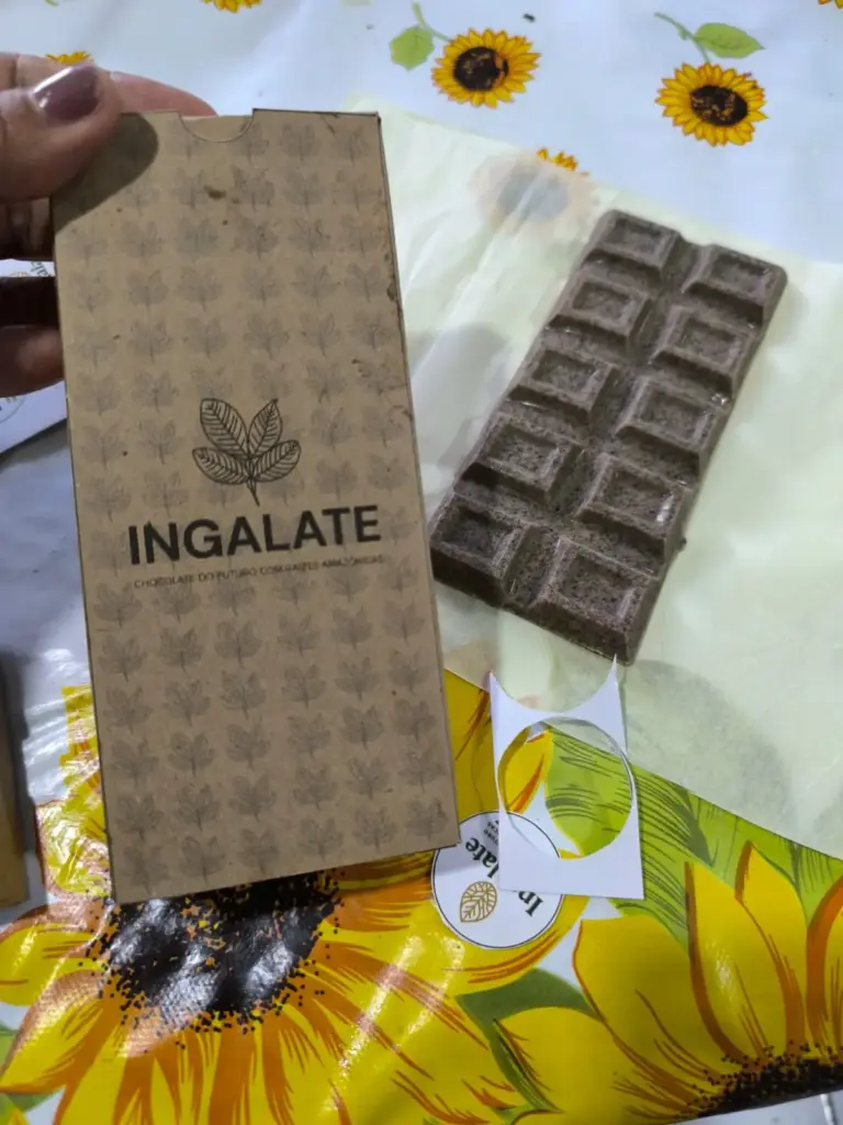 Chocolate feito da semente de Ingá. Foto: arquivo pessoal de Márcia Nascimento e Francisco Silva cedido a Agência Jamaxí